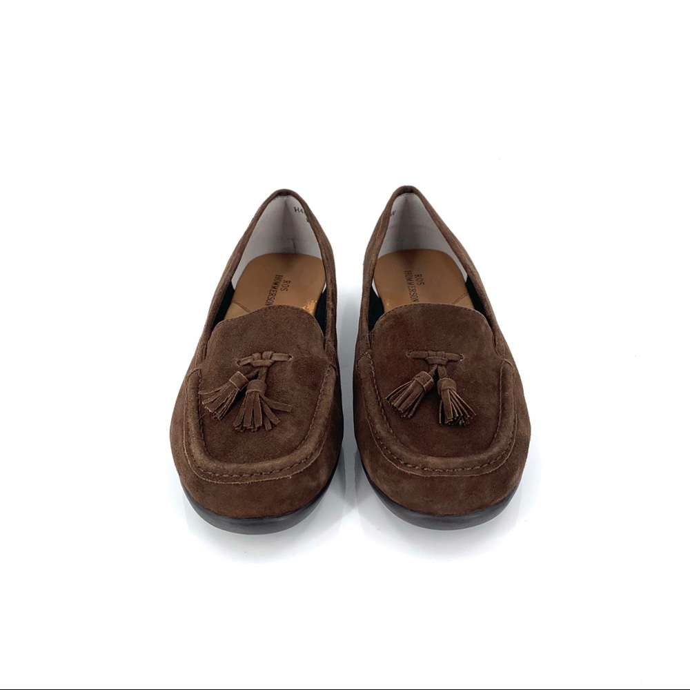 Ros Hommerson Loafers Slip On Brown Suede Tassel Moccasin Flats Loafers 7 Wide - Picture 4 of 13